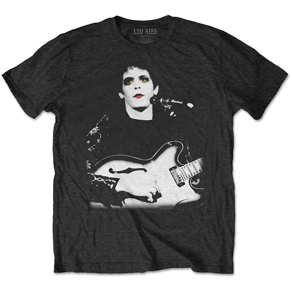 Lou Reed - Bleached Photo Mens Tshirt - Black